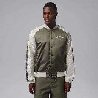 Nike Jordan Mens Jordan Brooklyn Festival Jacket in Green | IF1947-325