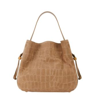 Elisabetta Franchi Bucket Bag - female - Elisabetta Franchi - Shoulder Bags - Brown - ONE SIZE - Bags