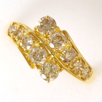 C&A Brown Yellow Gold Yellow Gold (18K) Band Ring (Pre-Owned)