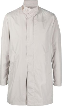 Herno concealed-fastening parka coat - men - Polyester/Cupro/Polyester - 50 - Neutrals