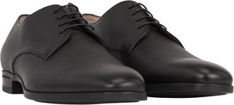 HUGO BOSS Heren Kensington Leren Derby Schoenen (Zwart)