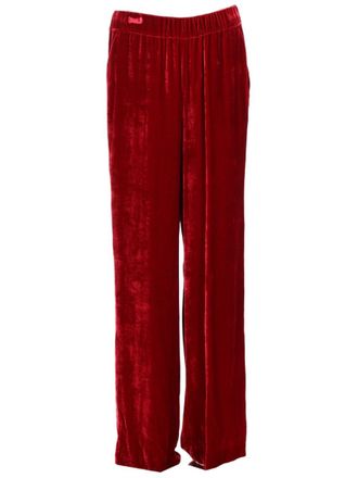 P.A.R.O.S.H. Relaxed Wide-Leg Pants in Viscose and Silk Blend
