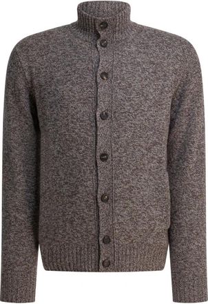 Zanone Bruine Gebreide Kleding voor Mannen Aw 25 - Heren - Vesten - Bruin - XL - Wol - Truien & Vesten