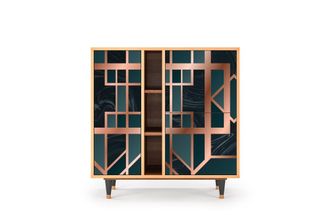 StoryZ Aparador azul-verde 3 puertas L 94 cm