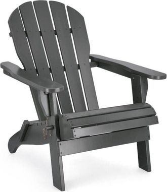 Hellin Hellin - Poltrona Filadelfia in legno di acacia e acciaio pieghevole per esterno -Azzurro