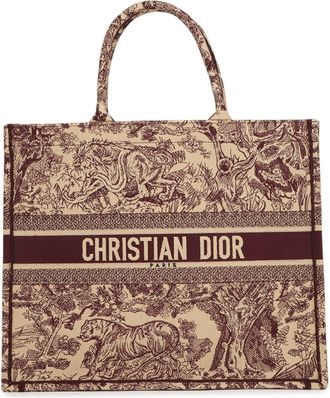 Dior Beige Canvas Handbag Tote Bag (Pre-Owned)