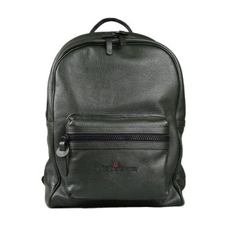 Kiton Backpacks, male, Green, Size: ONE SIZE Leather Backpack