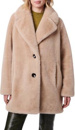 Bernardo The Sally Faux Fur Coat in Beige at Nordstrom Rack, Size Medium