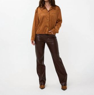 Esqualo Suedine Wide Jacket In Camel