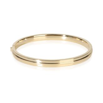 Tiffany & Co. Pre-Owned Tiffany & Co. Yellow Gold Diamond Tiffany T Hinged Bangle Bracelet