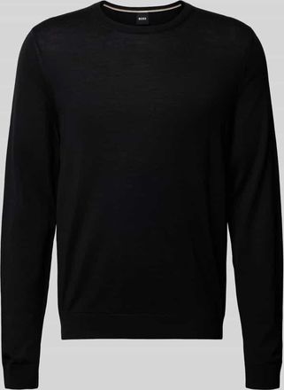 HUGO BOSS Longsleeve aus Schurwolle Modell Leno in Black, Gr&ouml;&szlig;e XXXL