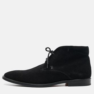 Tod's Tods Black Suede Desert Boots
