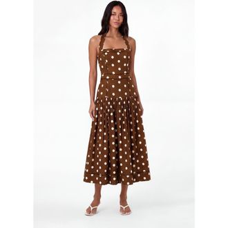 Nicholas Vivianne Dress in Spice Ivory Polka Dot at Nordstrom, Size 12