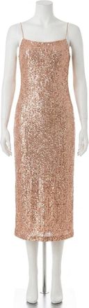 Z Supply Paulina Sequin Midi Dress In Rose Gold