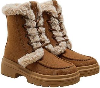 Vivaia Faux Fur Water-Repellent Lightweight Warm Boots in Caramel at Nordstrom, Size 6.5