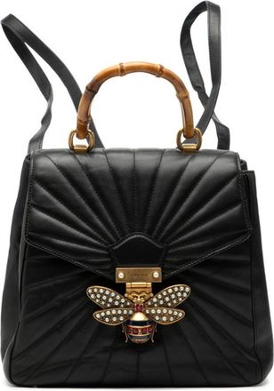 Gucci Black Leather Backpack (Pre-Owned)