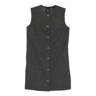 A.P.C. Button-up Dress - female - A.P.C. - Short Dresses - Gray - XS - Dresses
