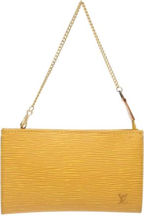 Louis Vuitton Pochette Accessoires Epi Leather Yellow Leather Bag (Pre-Owned)