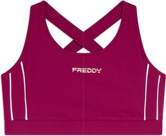 Freddy Top medio supporto in jersey tecnico con spalline incrociate