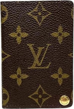 Louis Vuitton Pre-owned Wallets, male, Brown, Size: ONE SIZE Pre-owned Porte Carte Cr&eacute;dit Pression Card Case