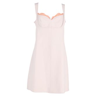 Stella McCartney Stella McCartney Mini-jurk met Kantafwerking in Roze Viscose
