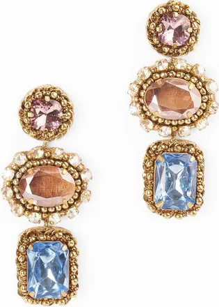 Deepa Gurnani Rehman Crystal Drop Earrings in Blue at Nordstrom