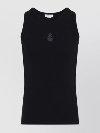 Alexander McQueen ribbed cotton skull tank top