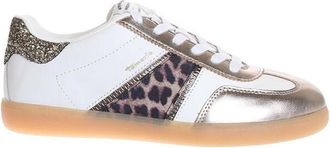 Tamaris Tamaris Dames Witte Luipaardleren Sneakerschoenen
