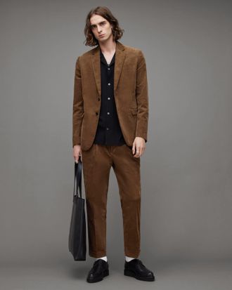 AllSaints Cotton Kiels Slim Fit Corduroy Blazer, Size: 36