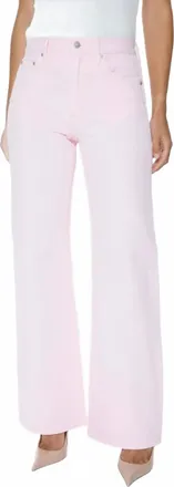 Pistola Denim Larsen Relaxed Flare Jeans In Pink