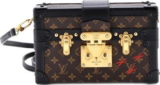 Louis Vuitton Petite Malle Handbag clutch met monogram canvas - Bruin