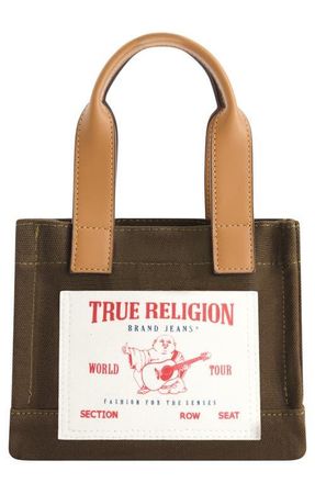 True Religion Mini Tote in Olive at Nordstrom