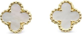 Van Cleef & Arpels 2010s 18K yellow gold Sweet Alhambra earrings