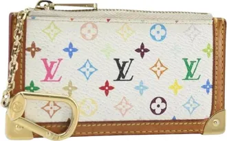 Louis Vuitton Pre-owned Mini Bags, female, White, Size: ONE SIZE Pre-owned Vintage Monogram Multicolore Zip Pouch with Chain
