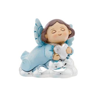 OEM Figura De &Aacute;ngel Como Regalo De Plata Con Coraz&oacute;n Decorativo Tama&ntilde;o: Alto 8 Cm Color: Azul Sku: Bg4197-02pa