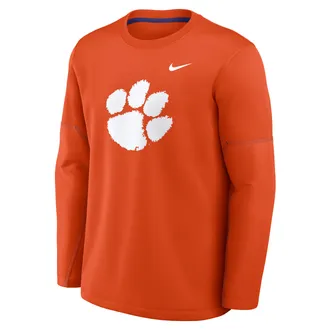 Nike Clemson Sideline Coaches Nike Mens Therma-FIT College Long-Sleeve T-Shirt in Orange | 03BR08FBCLN-6P4