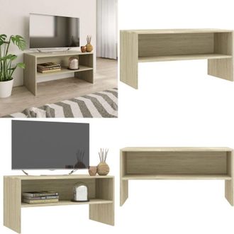 vidaXL Mobile Porta TV Rovere Sonoma 80x40x40 cm in Legno Multistrato - Mobile TV rovere sonoma - Mobile TV in legno multistrato
