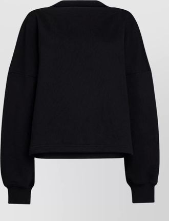 Alaia cotton boat neck sweatshirt