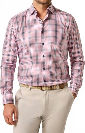 Johnnie-O Mens Elson Performance Button Up Shirt In Conch