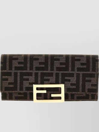 Fendi leather chain wallet