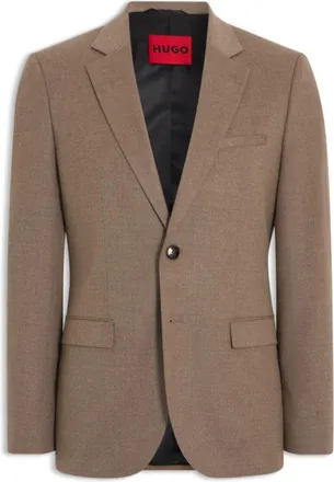 HUGO BOSS Extra-slim-fit suit jacket in melange flannel