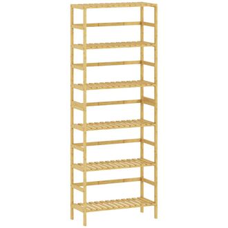 HOMCOM Estanter&iacute;a de bamb&uacute; 60x26x161 cm madera natural