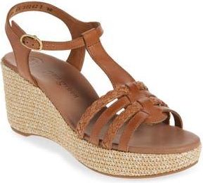 Paul Green Ava Wedge Sandal in Cognac Leather at Nordstrom Rack, Size 10Us / 7.5Uk