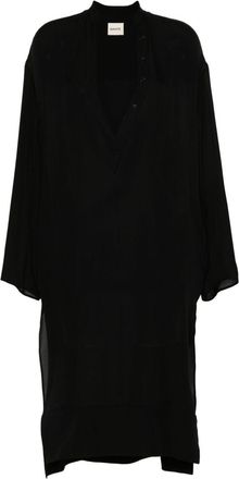 Khaite Brim crepe midi dress - women - Silk - 10 - Black