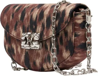 Ganni Womens Lulu Crossbody Bag Brown Synthetic