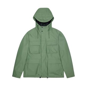 Rains Rain Jackets, male, Green, Size: S Pocket Jacket