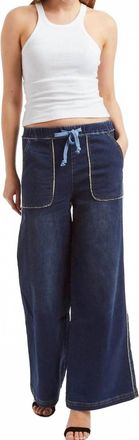 Tractr Mid Rise Lounge Pants In Blue