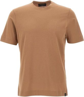 Gran Sasso Tops, Heren, Bruin, M, Katoen, Gran Sasso T-shirts en Poloshirts Bruin