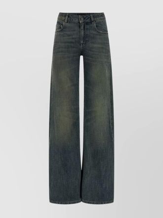 Balenciaga cotton high-rise wide-leg jeans