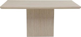 Kare Design Mesa 160 x 90 cm 6 plazas de madera crema travertino